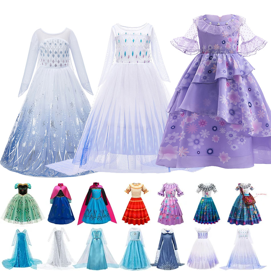 Summer Kids Clothing - Girl Birthday Encanto Costume Girl Snow