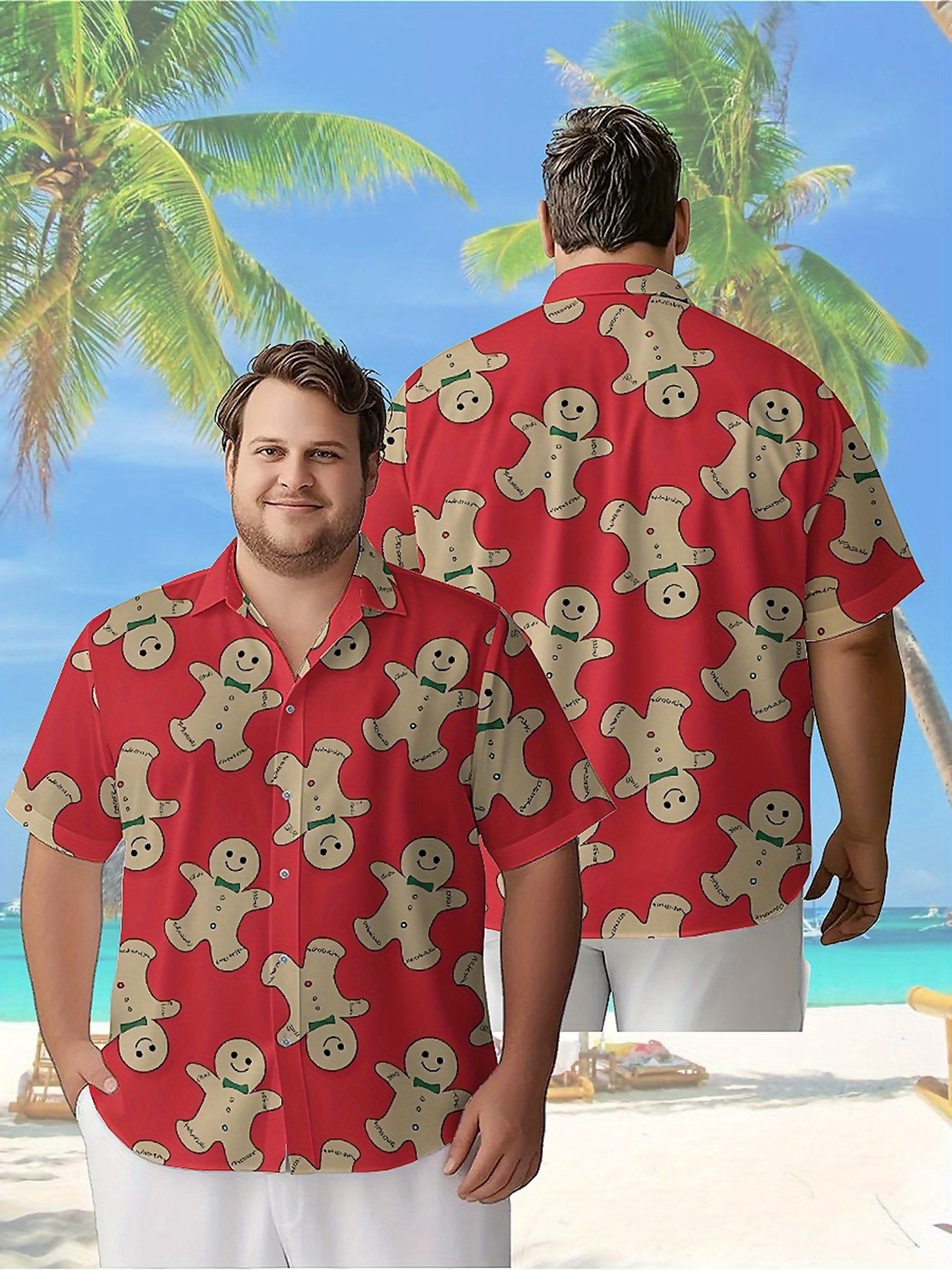 Summer Clothing Patterns - Men's Plus Size Hawaiian Shirts Christmas