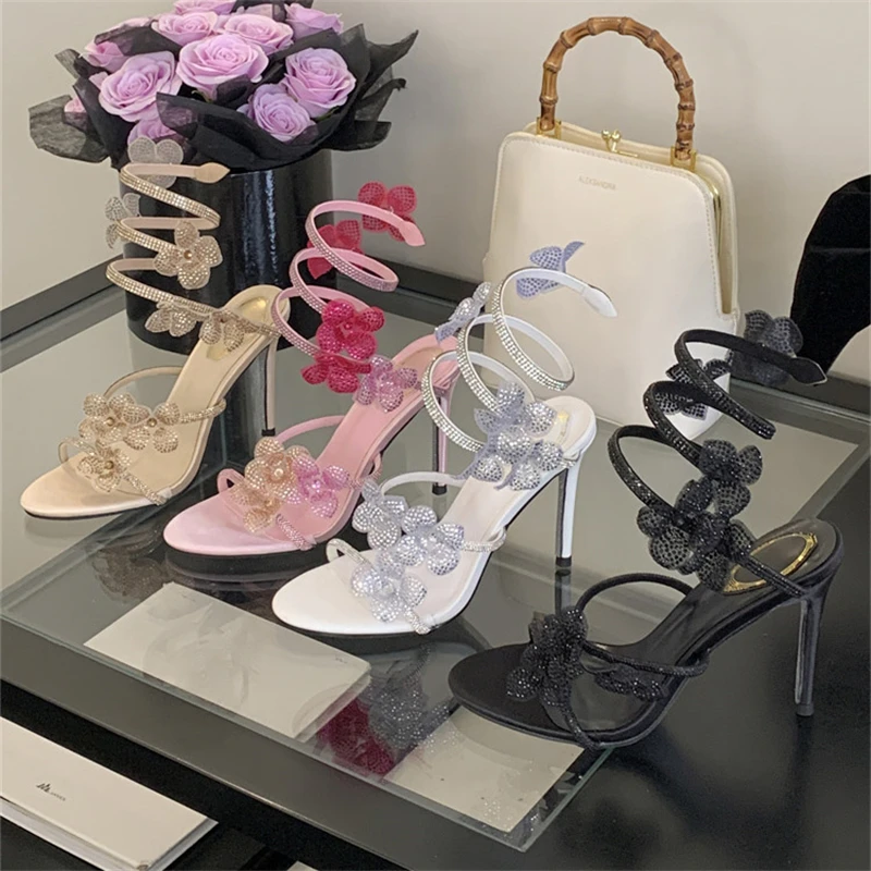 Summer Clothing Elegant - Aneikeh 2026 Summer Open Toe Ankle