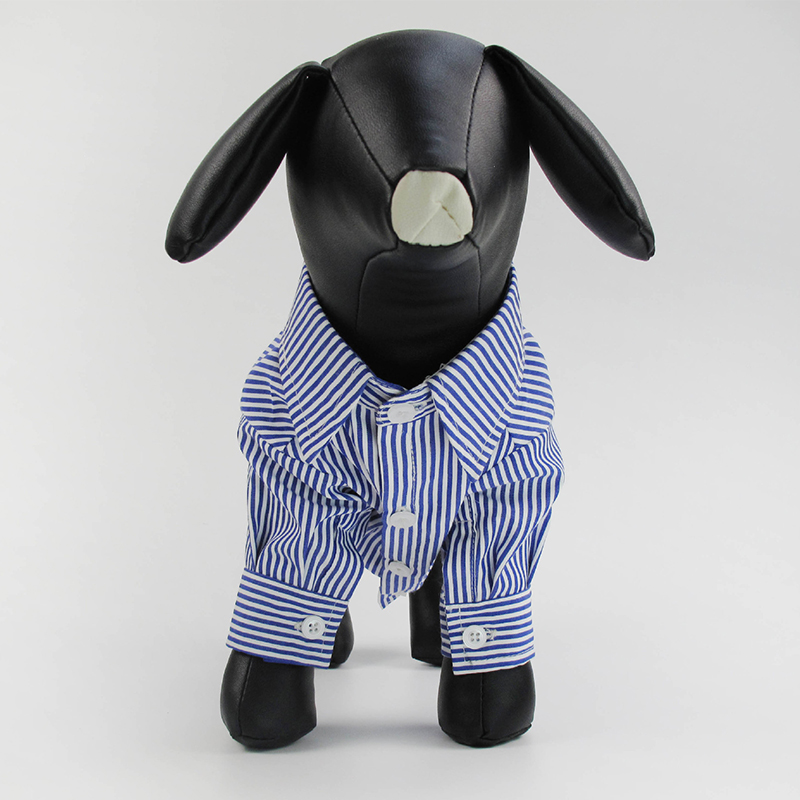 Summer Dog Clothing - Summer Autumn Pet Clothes Blue Striped