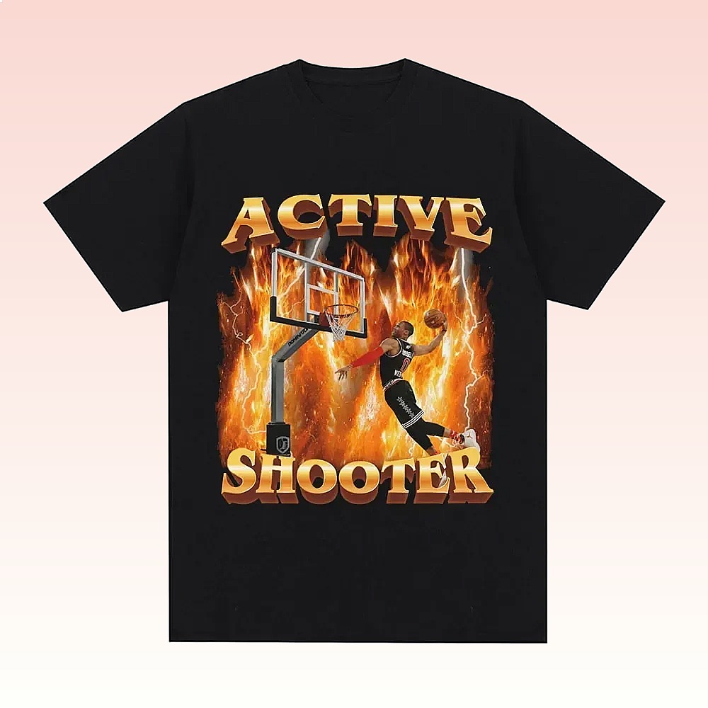 Summer Clothing Cheap - Active Shooter Funny Meme Graphic Tee