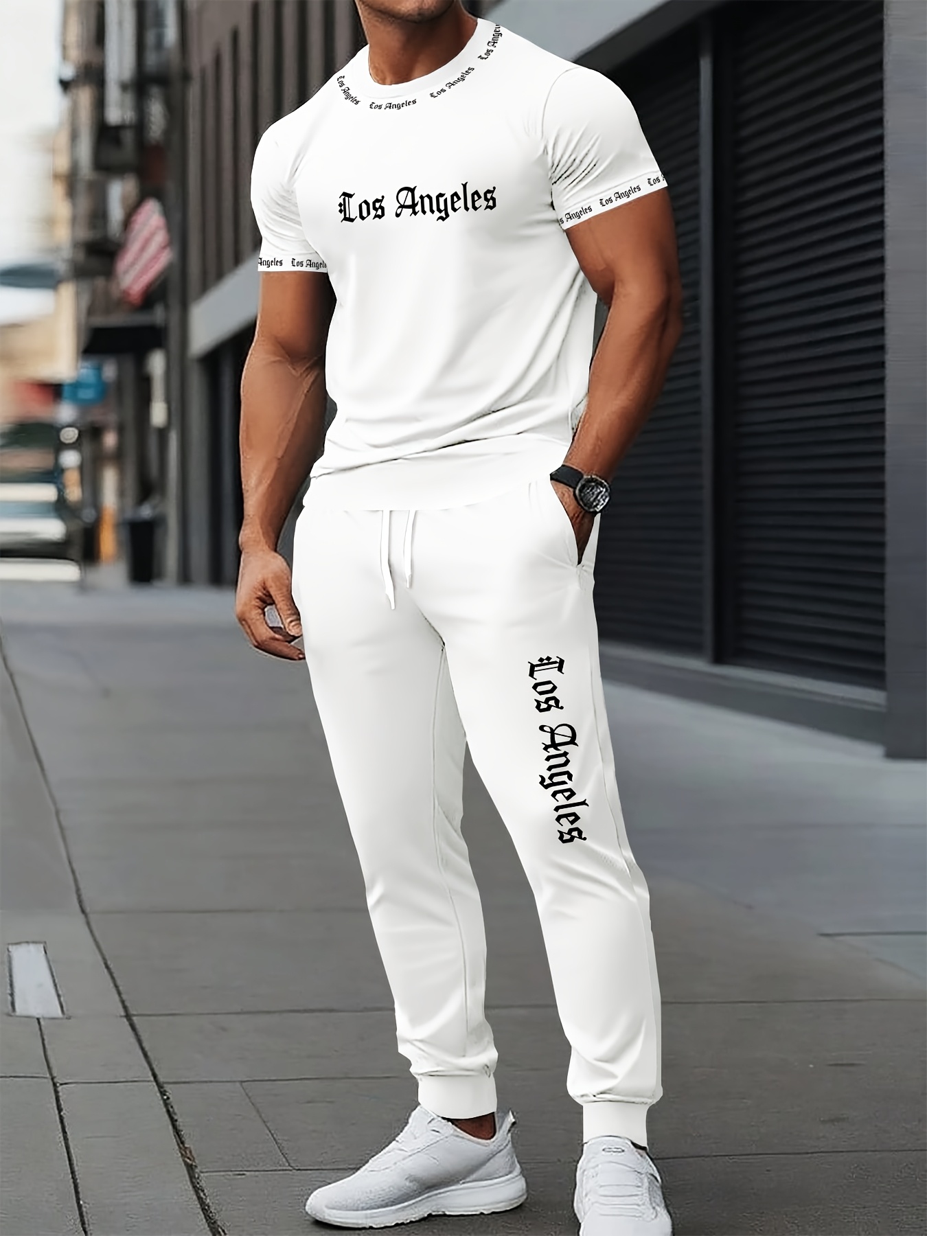 Summer Goth Clothing - Summer Men's Gothic Letter Printed Polyester