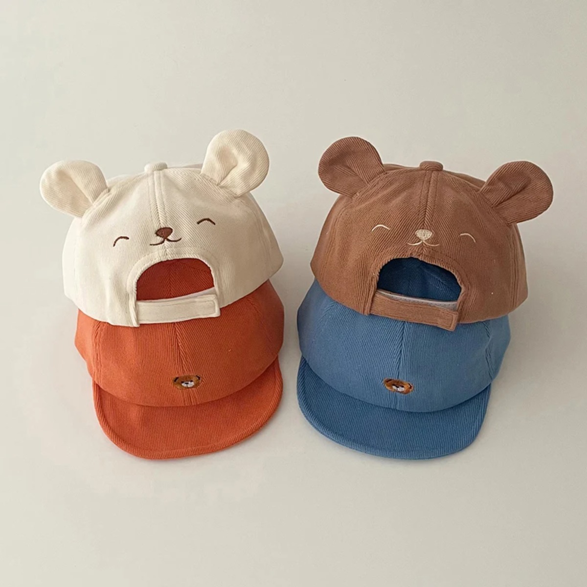 Summer Kids Clothing - Kawaii Cartoon Bear Ears Solid Cotton