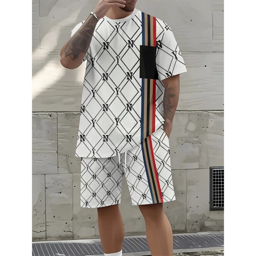 Summer Knit Clothing - 2026 Summer Men's Clothing Letter Print