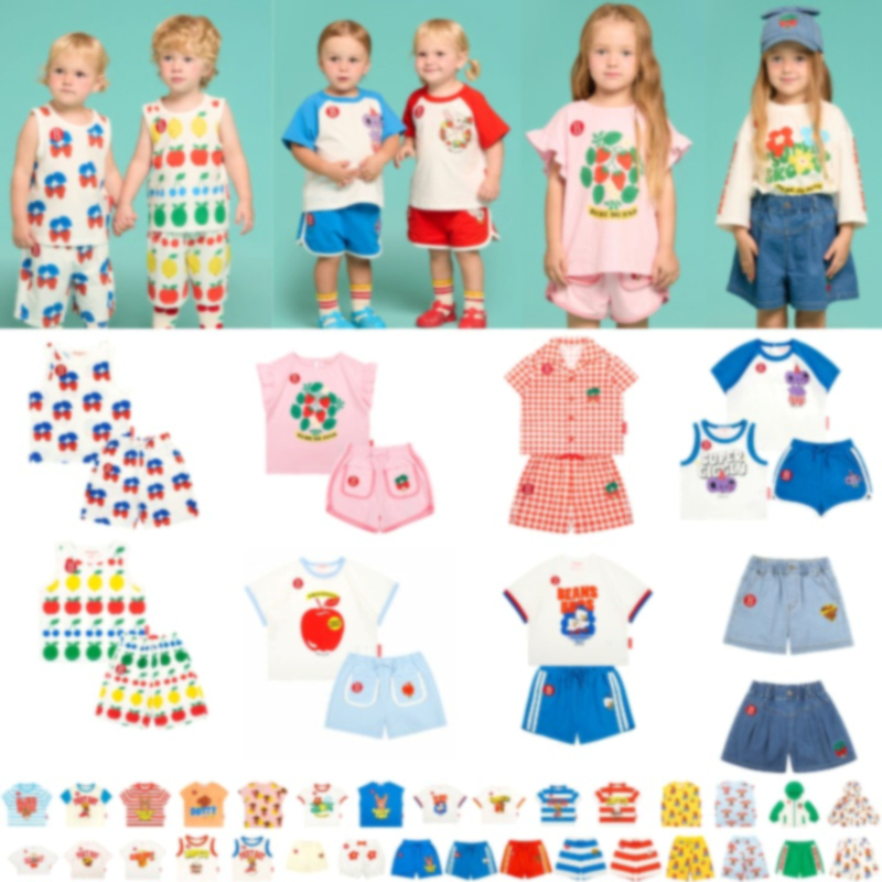 Summer Clothing Label - Kids Summer Cartoon Fruit Print Outfit