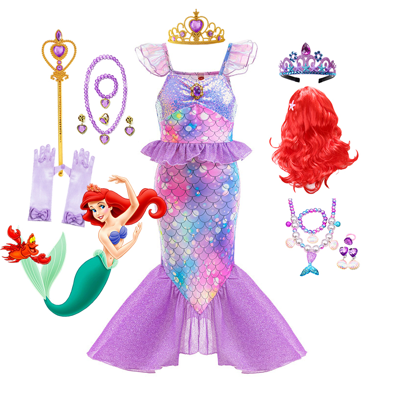 Summer Kids Clothing - Disney New Ariel Princess Little Mermaid