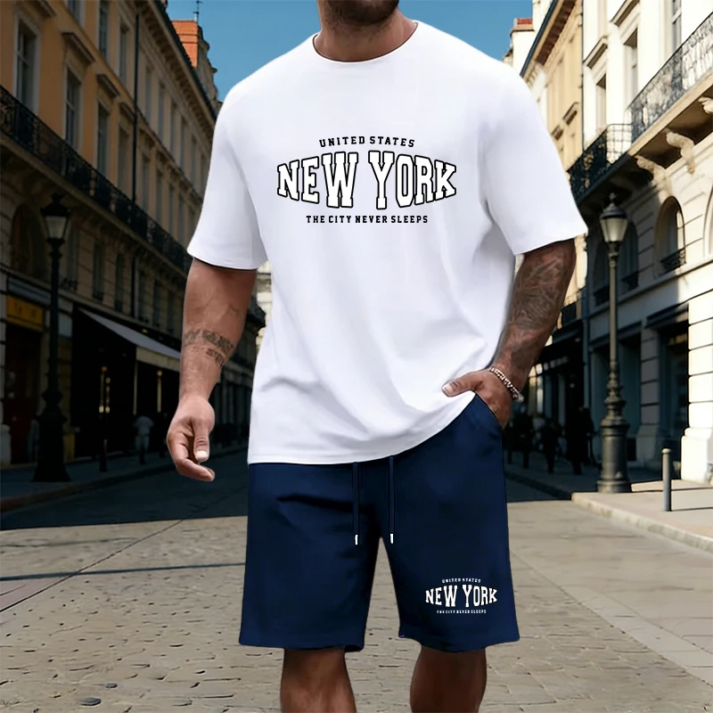 Mens T-Shirt Tracksuit Printin - Summer Knit Clothing 评论和价格
