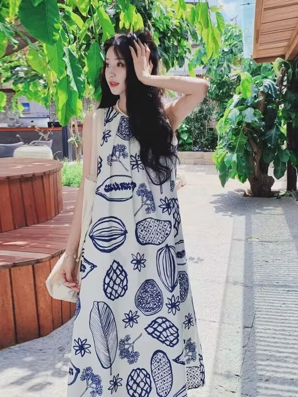 Summer Loose A-Line Vest Dress - Summer Clothing Tagline 评论和价格