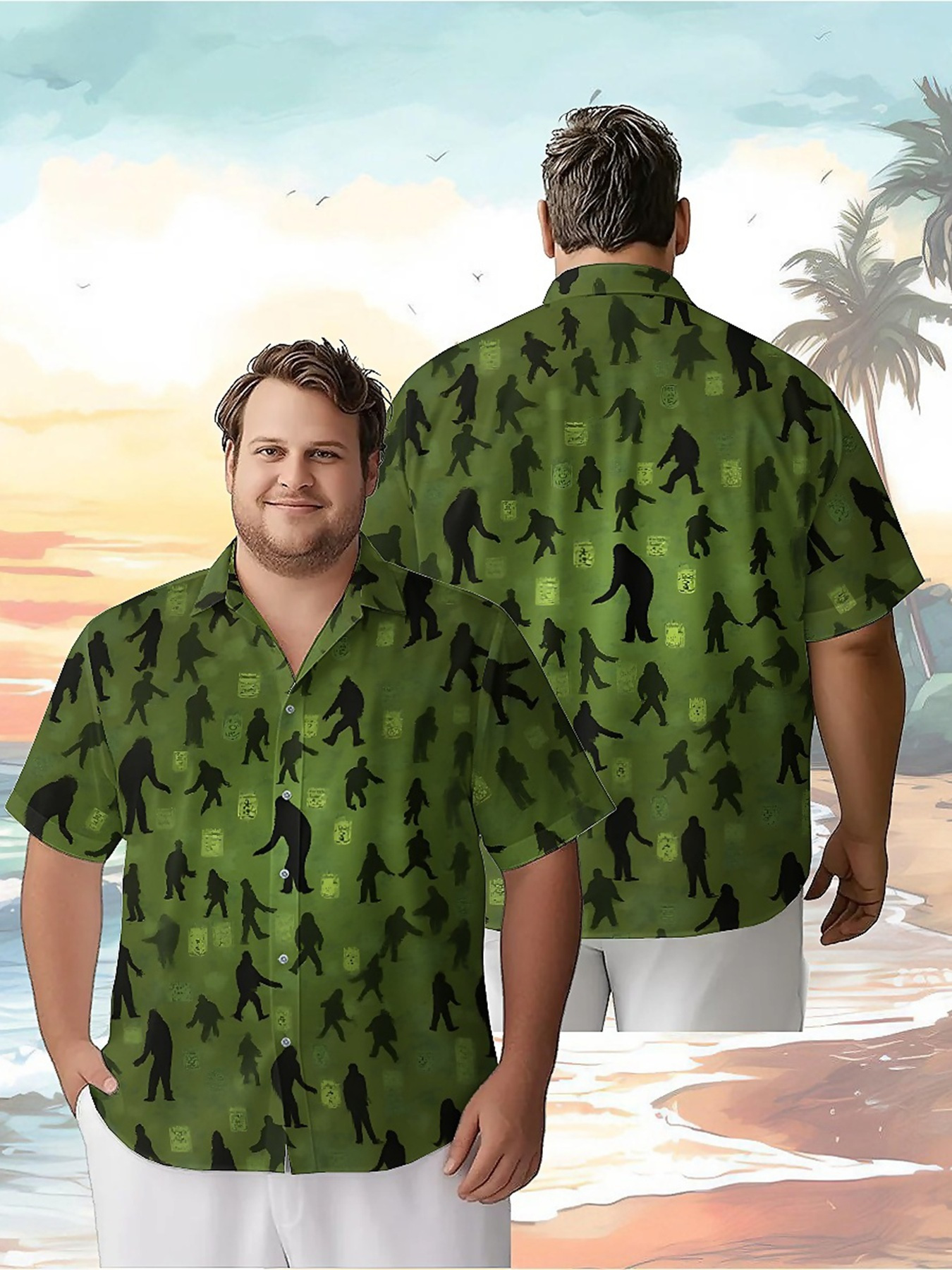 Men's Plus Size Hawaiian Shirt - Summer Clothing Patterns 评论和价格
