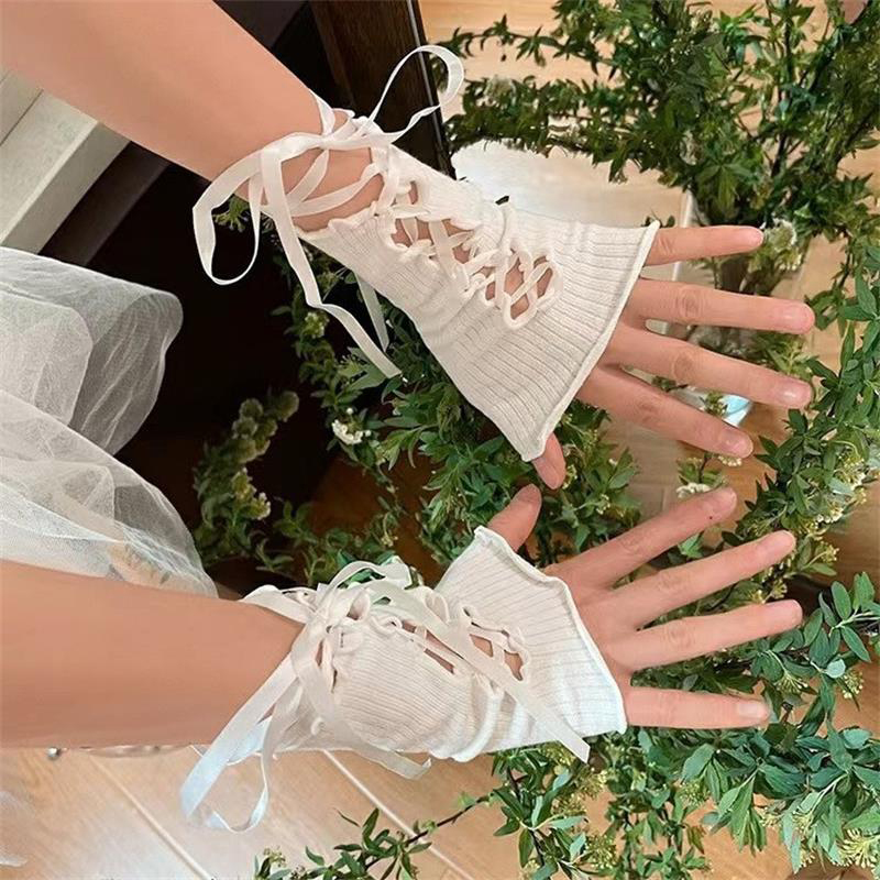 Women Lace‑Up Fingerless Arm S - Summer Clothing Design 评论和价格