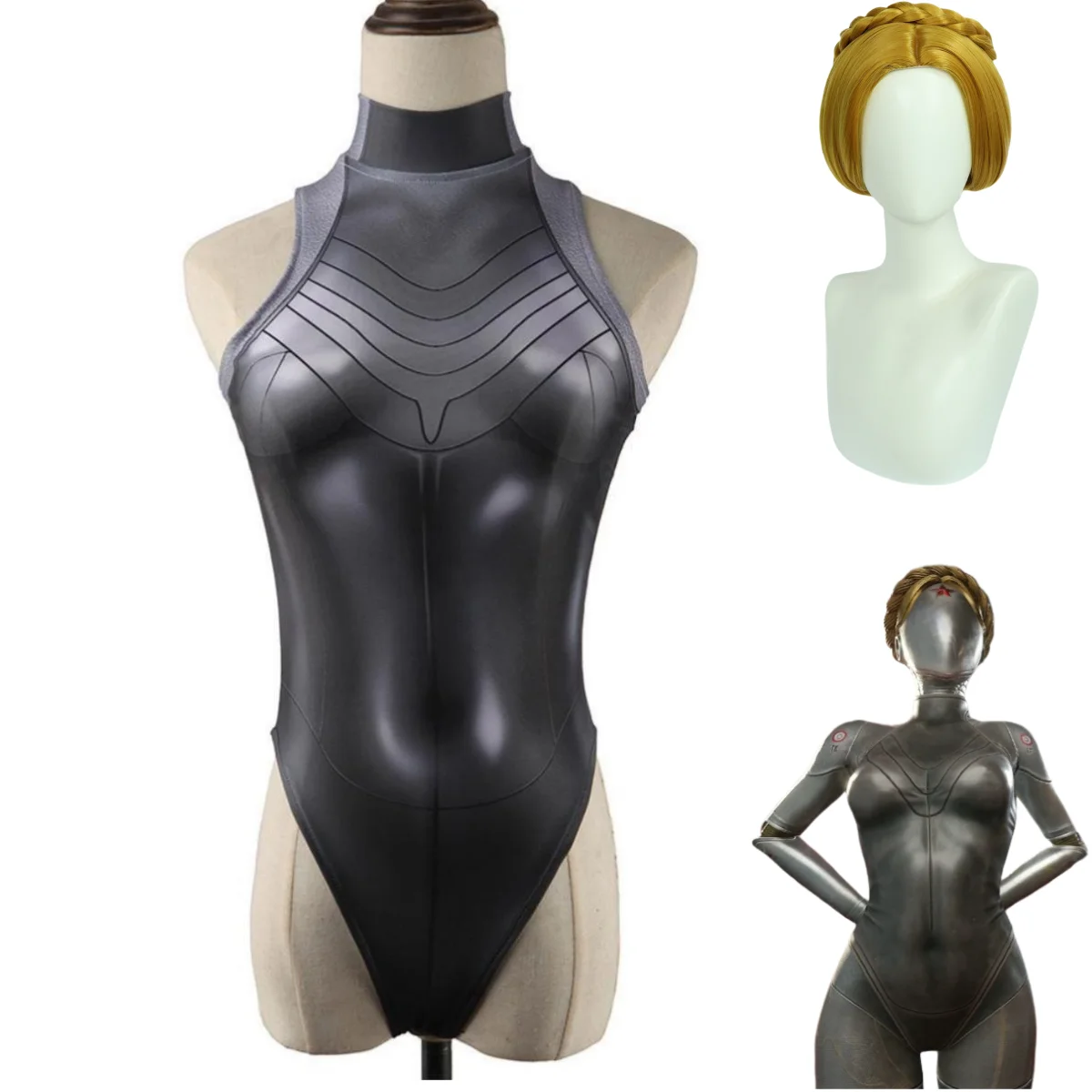 Robot Twins Cosplay Costume fo - Summer Clothing Sets Women 评论和价格