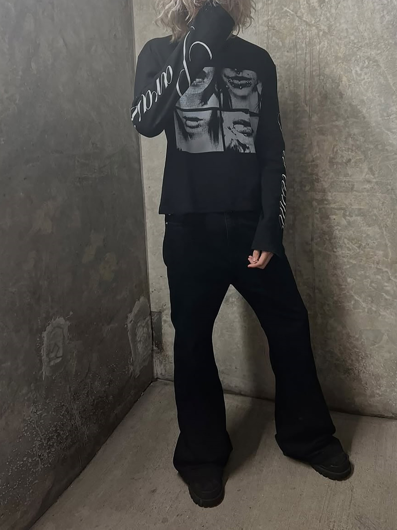 Dark style street punk unisex  - Summer Clothing Men 评论和价格