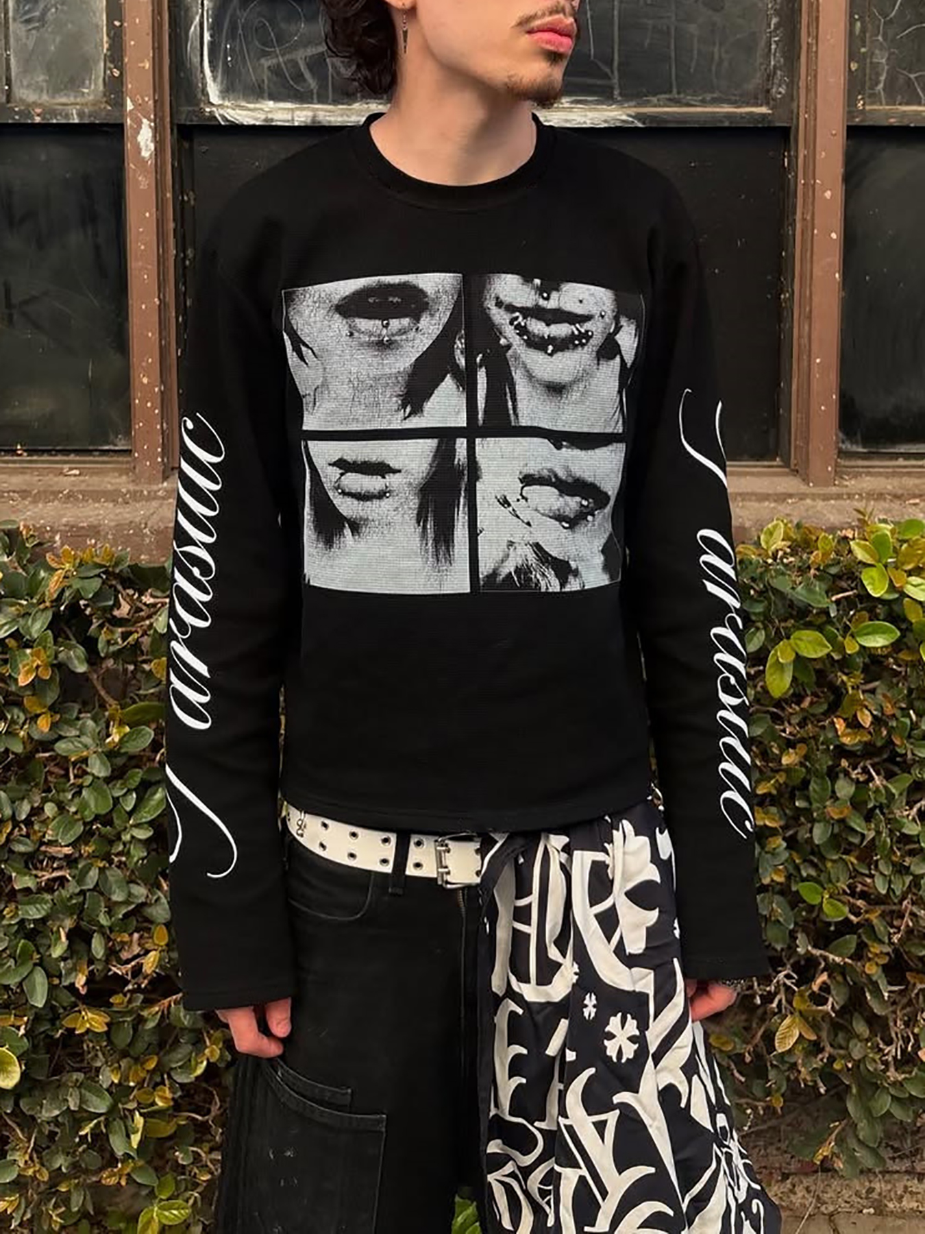 Dark style street punk unisex  - Summer Clothing Men 评论和价格