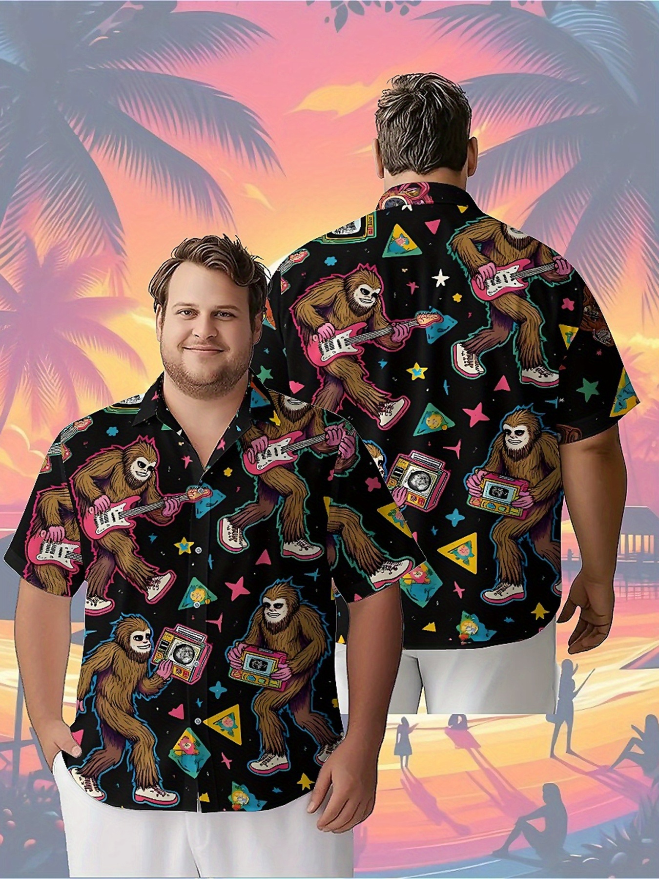 Men's Plus Size Hawaiian Shirt - Summer Clothing Patterns 评论和价格