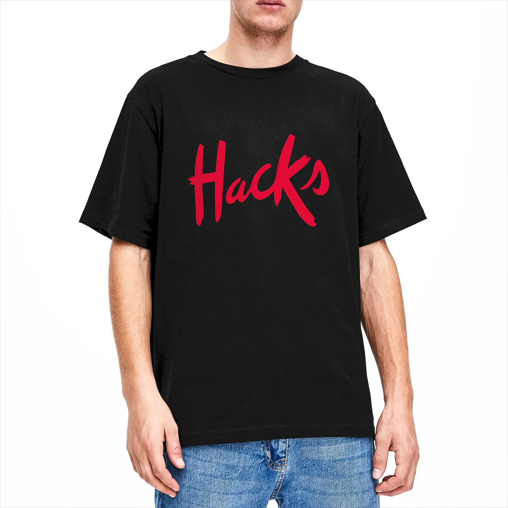 Hacks logo Cotton T Shirt For  - Summer Clothing Hacks 评论和价格