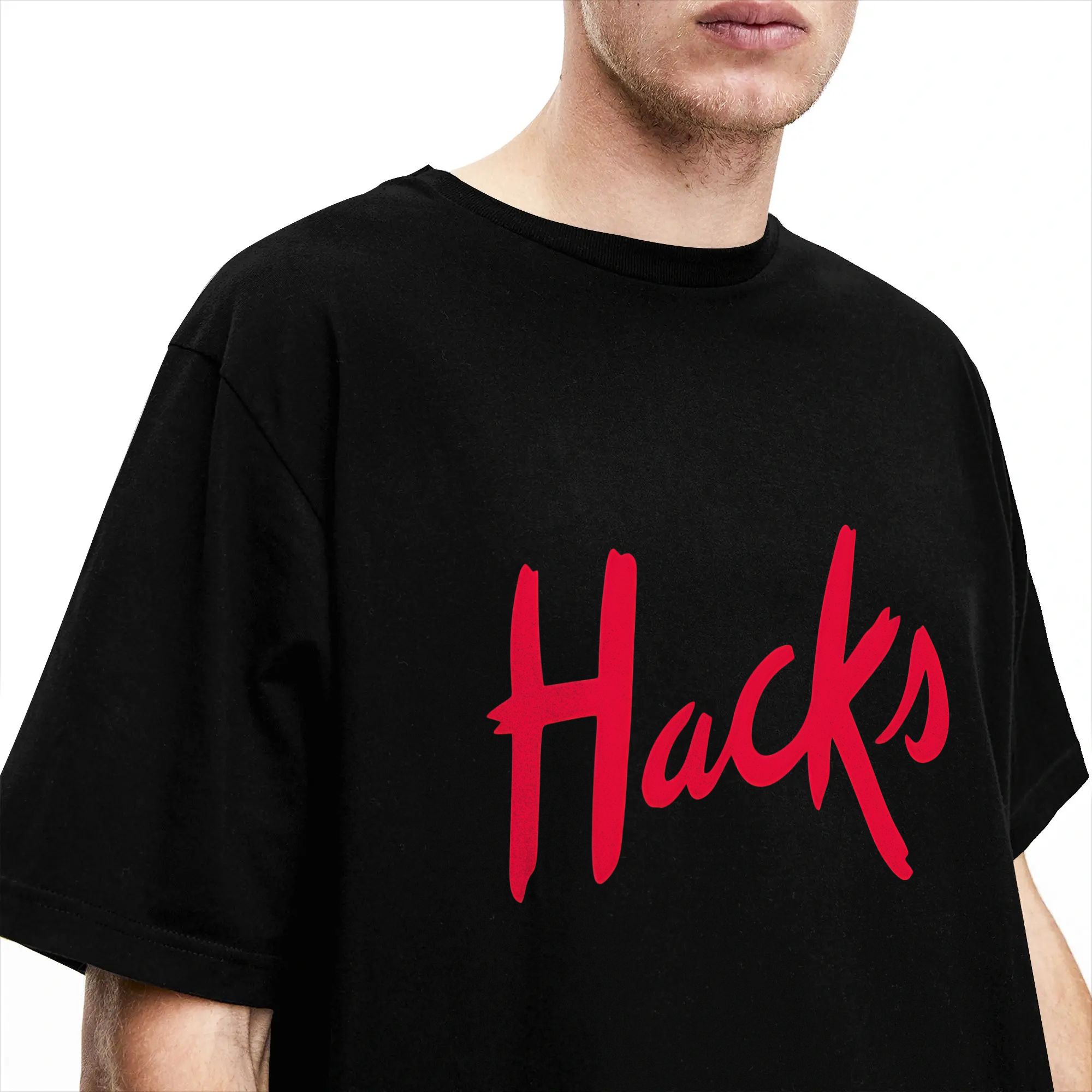 Hacks logo Cotton T Shirt For  - Summer Clothing Hacks 评论和价格