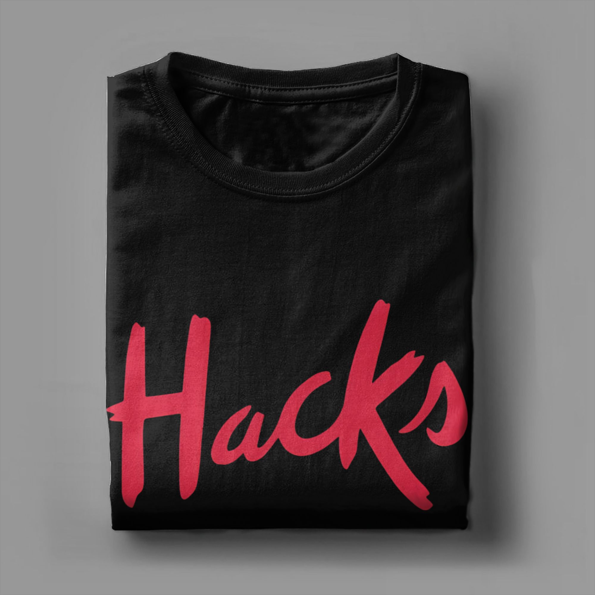 Hacks logo Cotton T Shirt For  - Summer Clothing Hacks 评论和价格