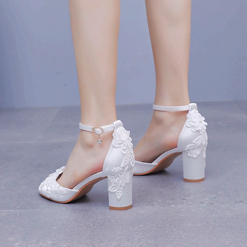 Women White Silk High Heels Su - Summer Clothing Elegant 评论和价格