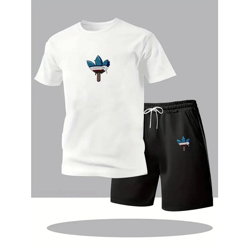 Summer Men's Sets Fashion Trac - Summer Knit Clothing 评论和价格