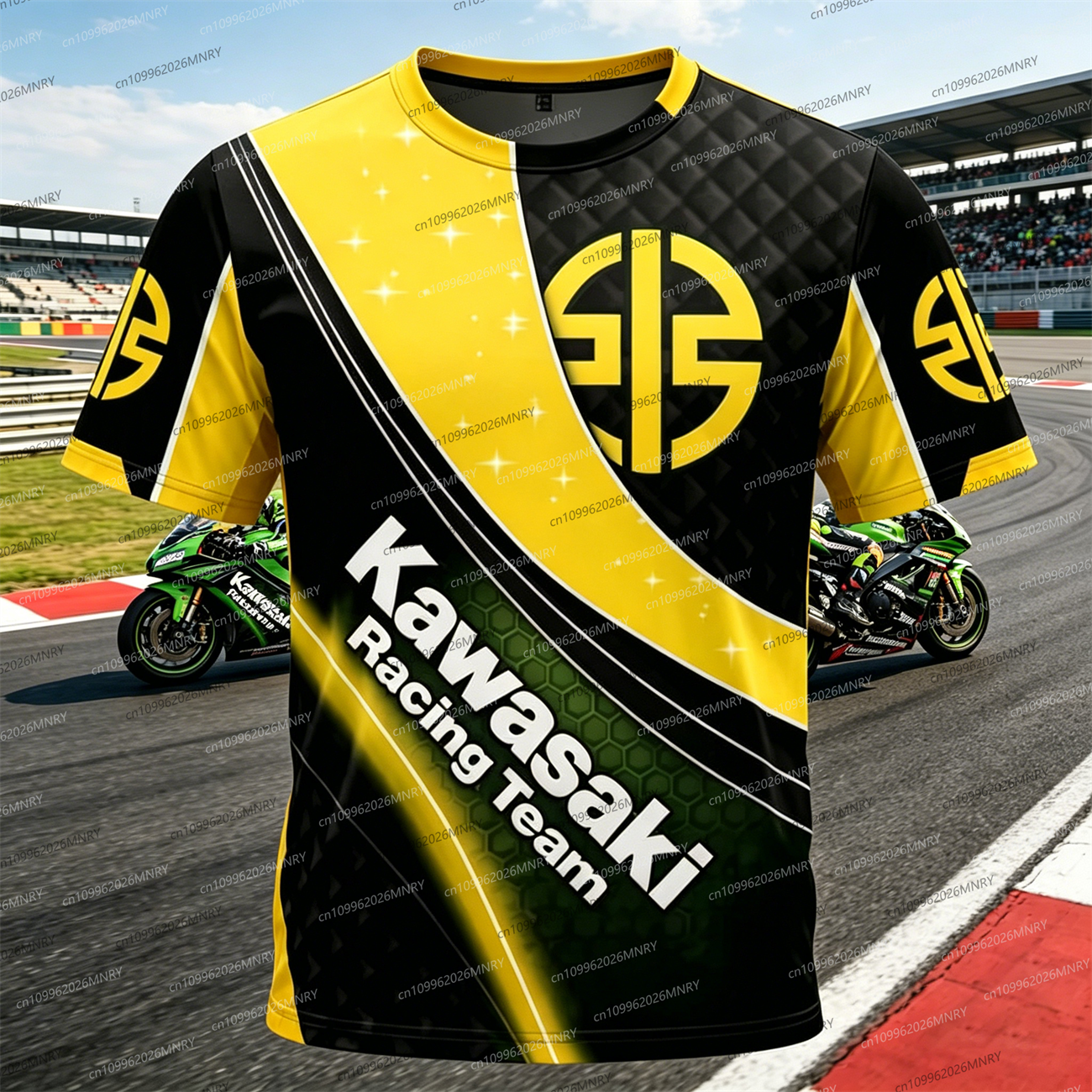 Men Oversized t-shirt Kawasaki - Summer Clothing Motorcycle 评论和价格