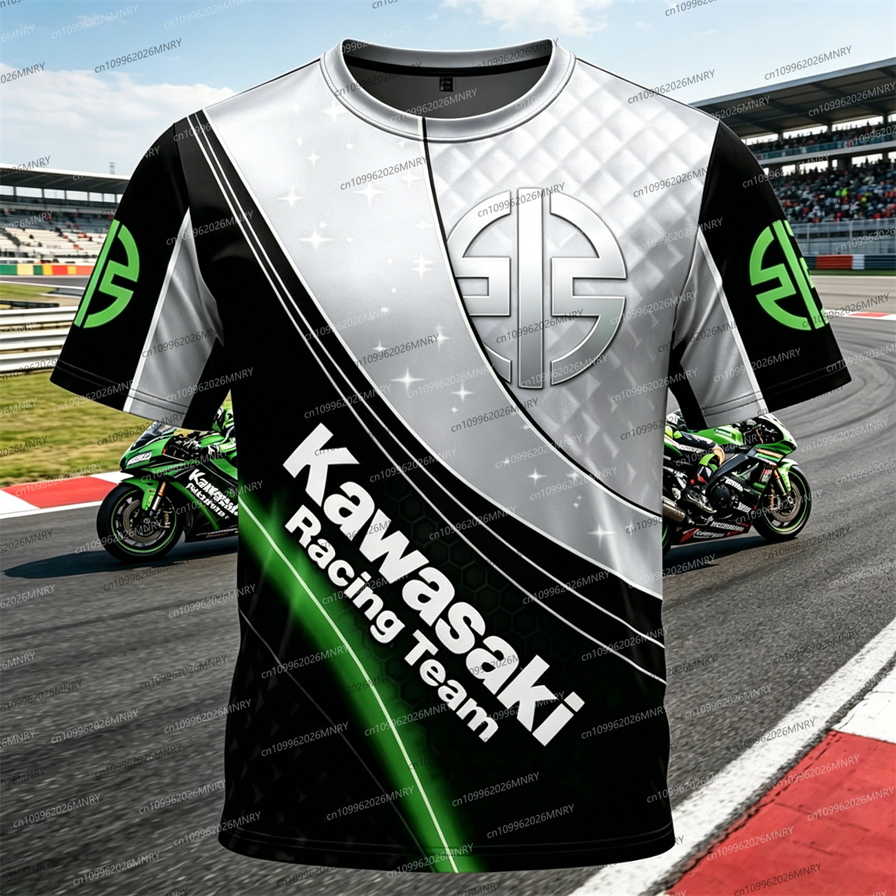 Men Oversized t-shirt Kawasaki - Summer Clothing Motorcycle 评论和价格