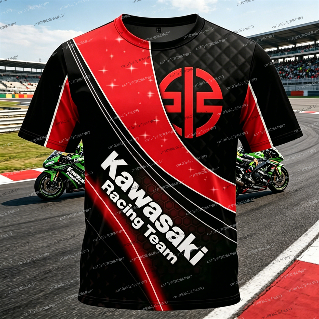 Men Oversized t-shirt Kawasaki - Summer Clothing Motorcycle 评论和价格