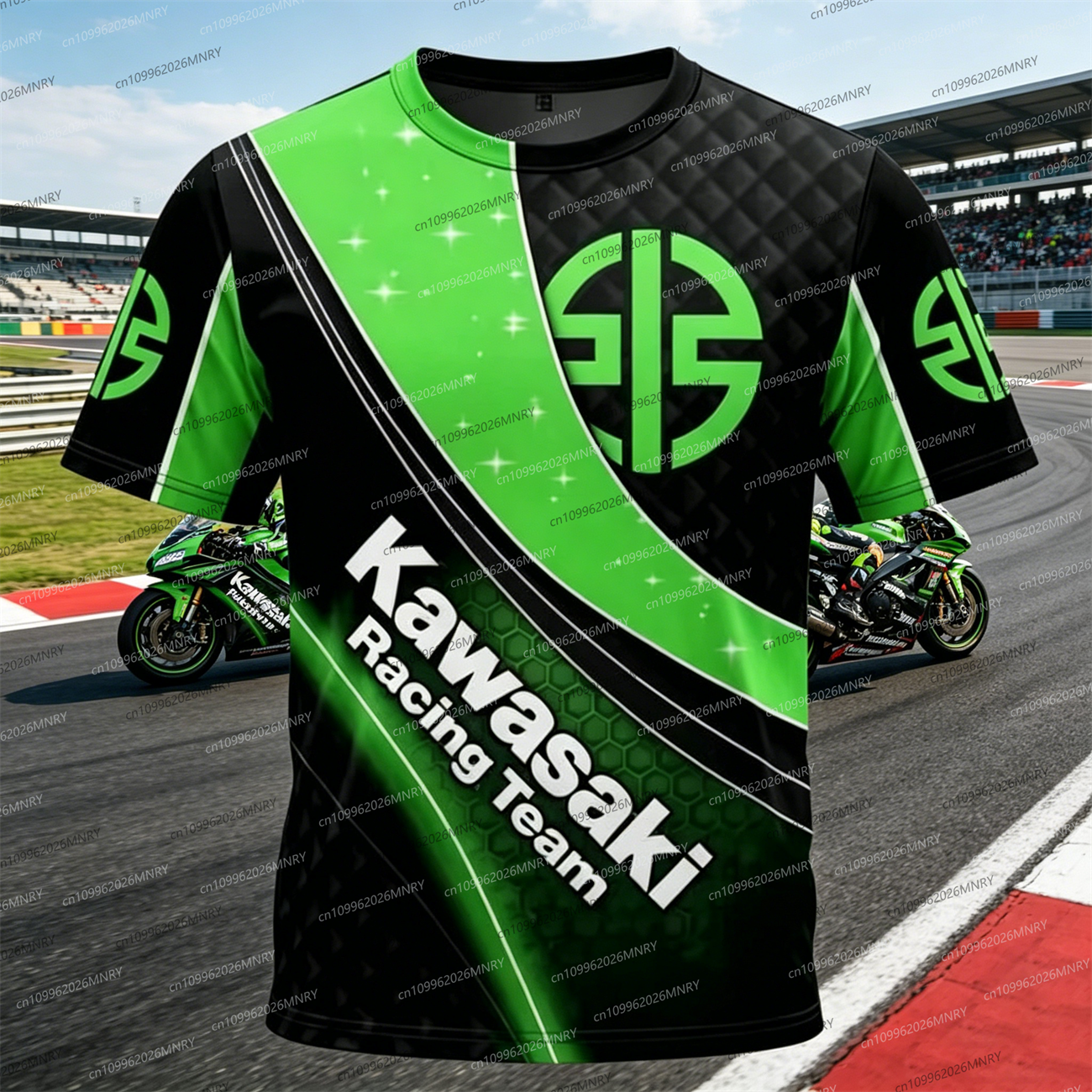 Men Oversized t-shirt Kawasaki - Summer Clothing Motorcycle 评论和价格