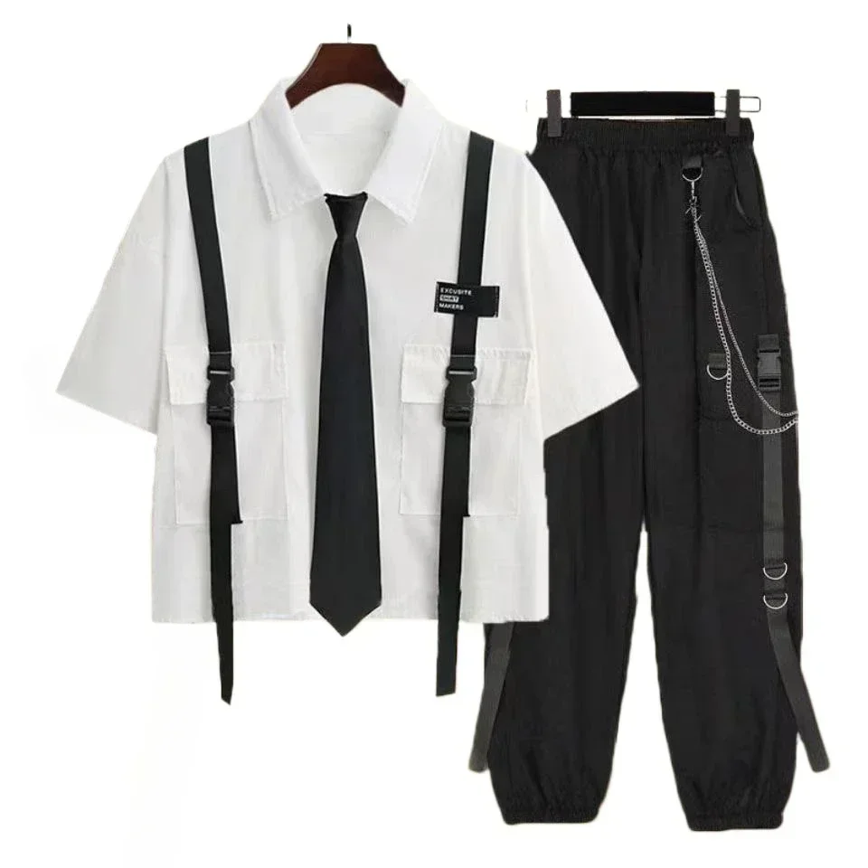 Casual Cargo Pants Suit for Wo - Summer Goth Clothing 评论和价格