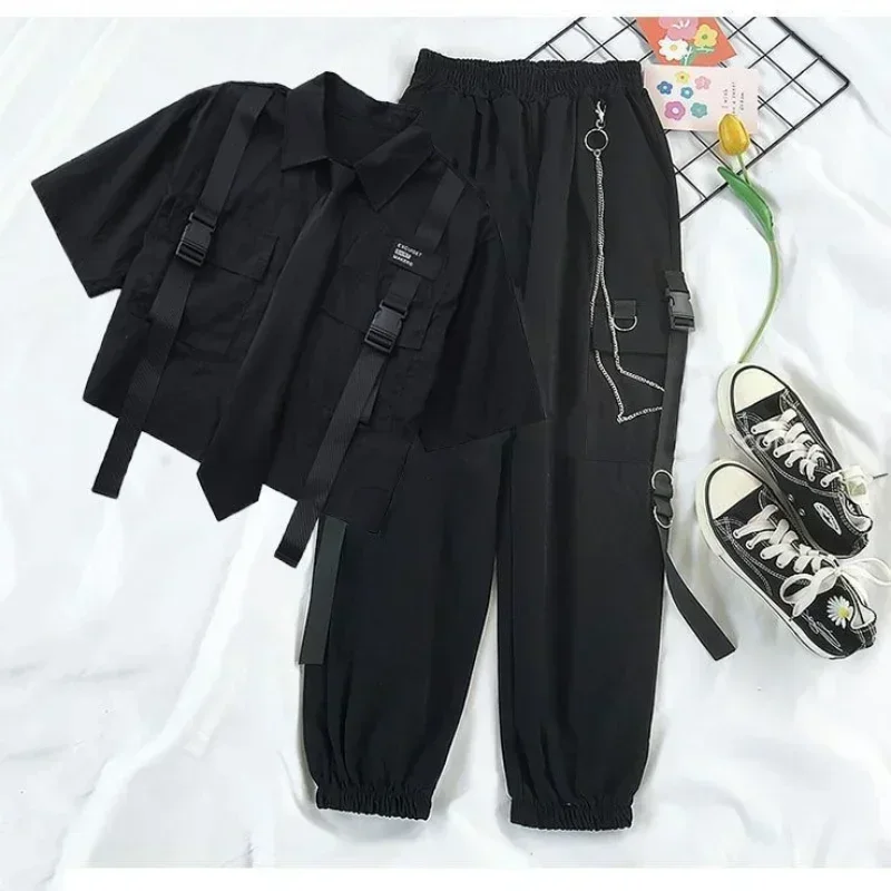 Casual Cargo Pants Suit for Wo - Summer Goth Clothing 评论和价格