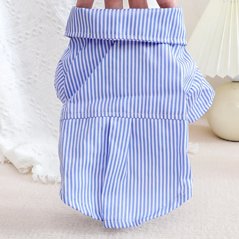 Pet Dog Clothes Bowknot Stripe - Summer Dog Clothing 评论和价格