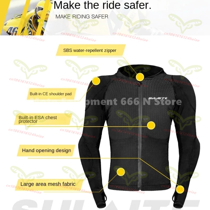 Sulaite Men Motorcycle Jacket  - Summer Clothing Motorcycle 评论和价格