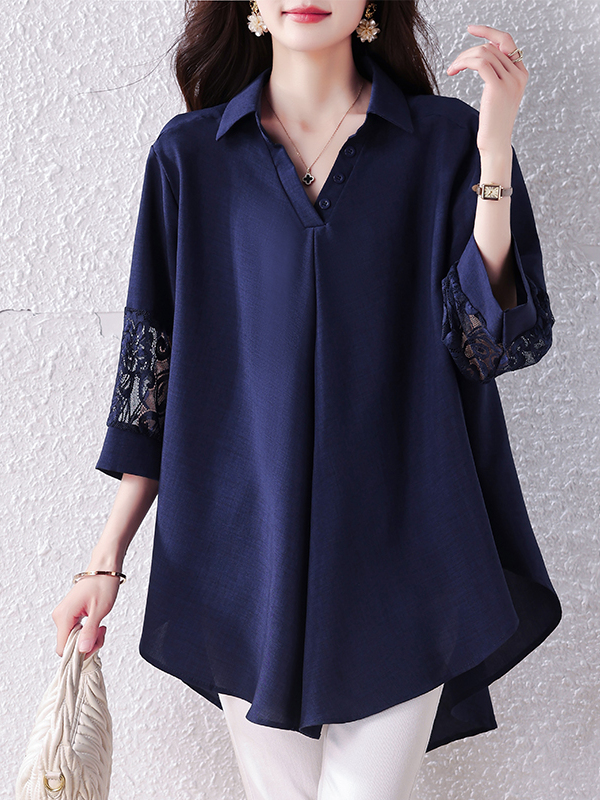 Elegant plus Size Women's Shir - Summer Clothing Label 评论和价格