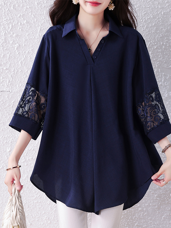 Elegant plus Size Women's Shir - Summer Clothing Label 评论和价格