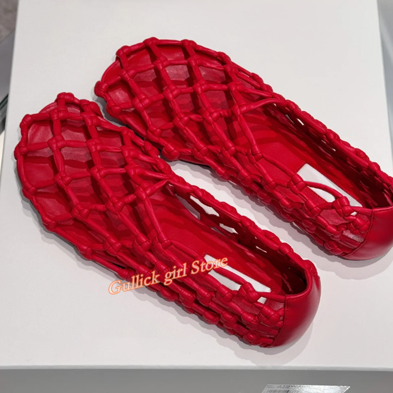 French Woven Mesh Hollow flat  - Summer Clothing Elegant 评论和价格