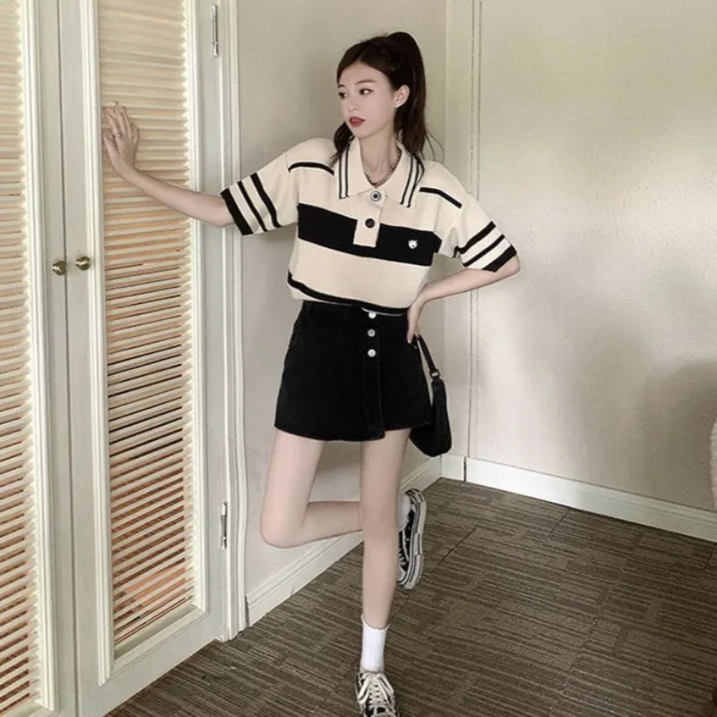 Summer Outfit Woman Tshirt Kni - Summer Clothing Trends 2025 评论和价格