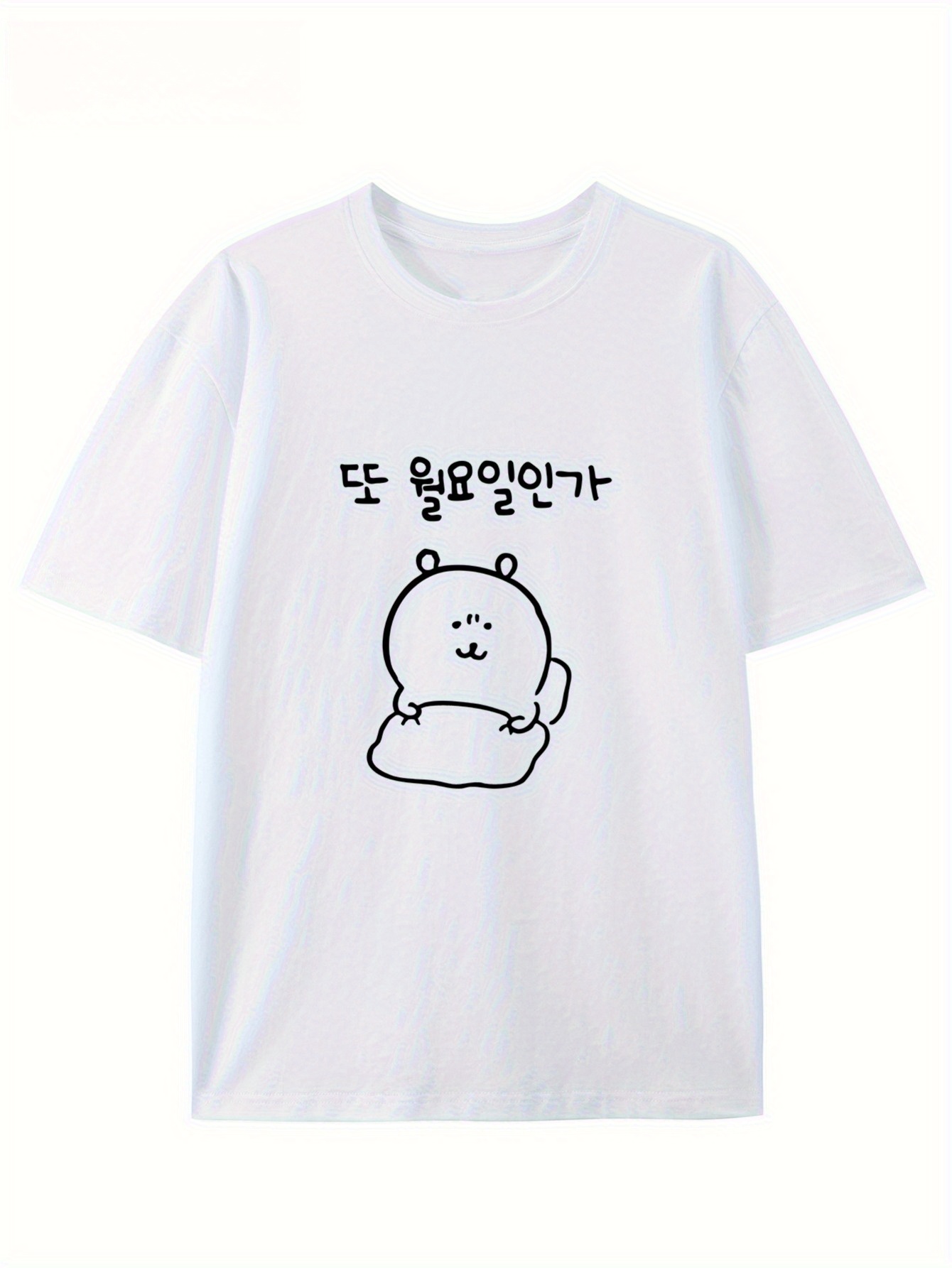 Cute Cartoon Print Round Neck  - Summer Clothing Cheap 评论和价格