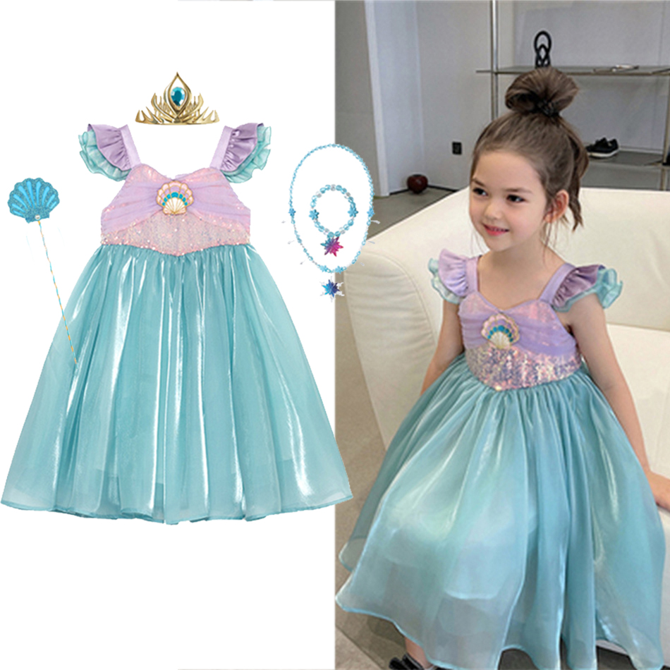 Little Mermaid Ariel Princess  - Summer Kids Clothing 评论和价格