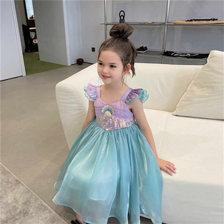 Little Mermaid Ariel Princess  - Summer Kids Clothing 评论和价格