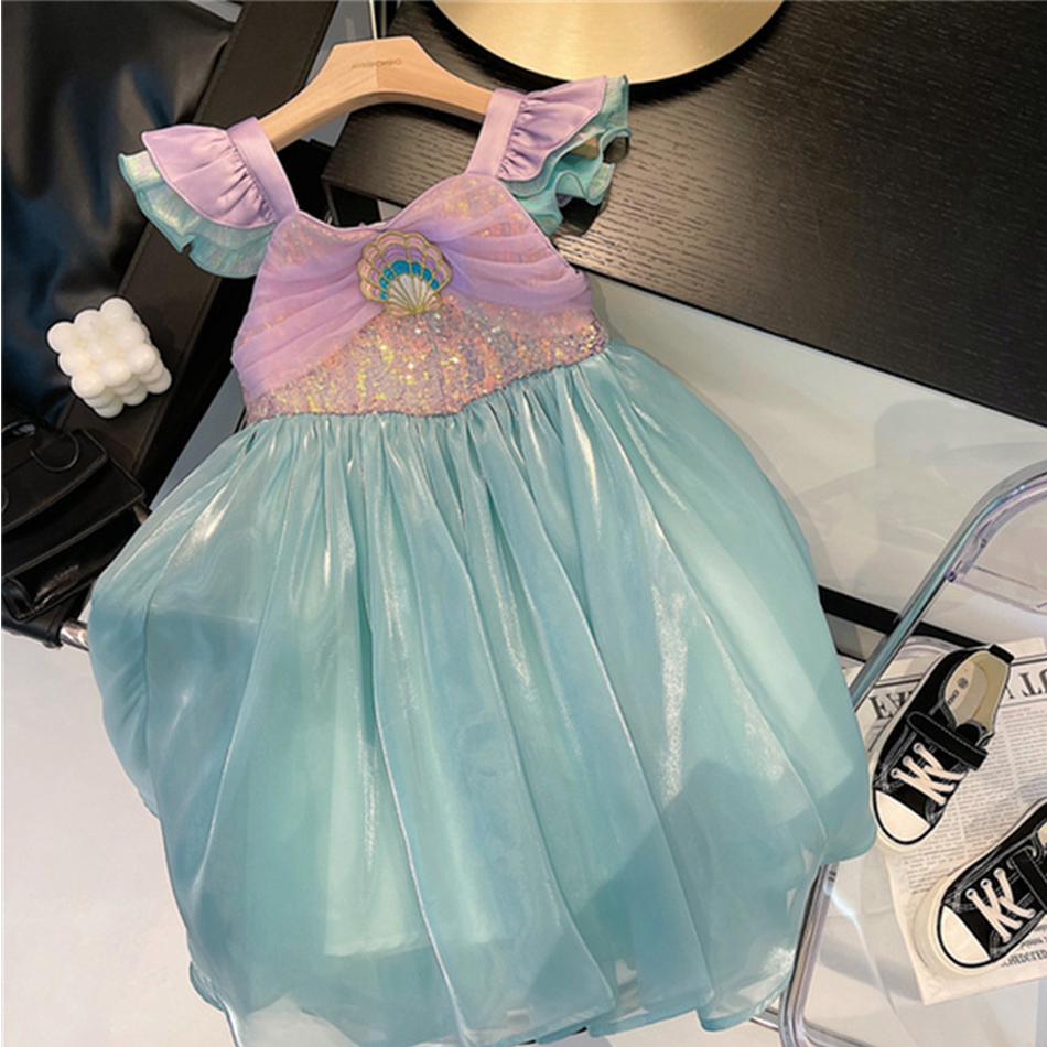 Little Mermaid Ariel Princess  - Summer Kids Clothing 评论和价格