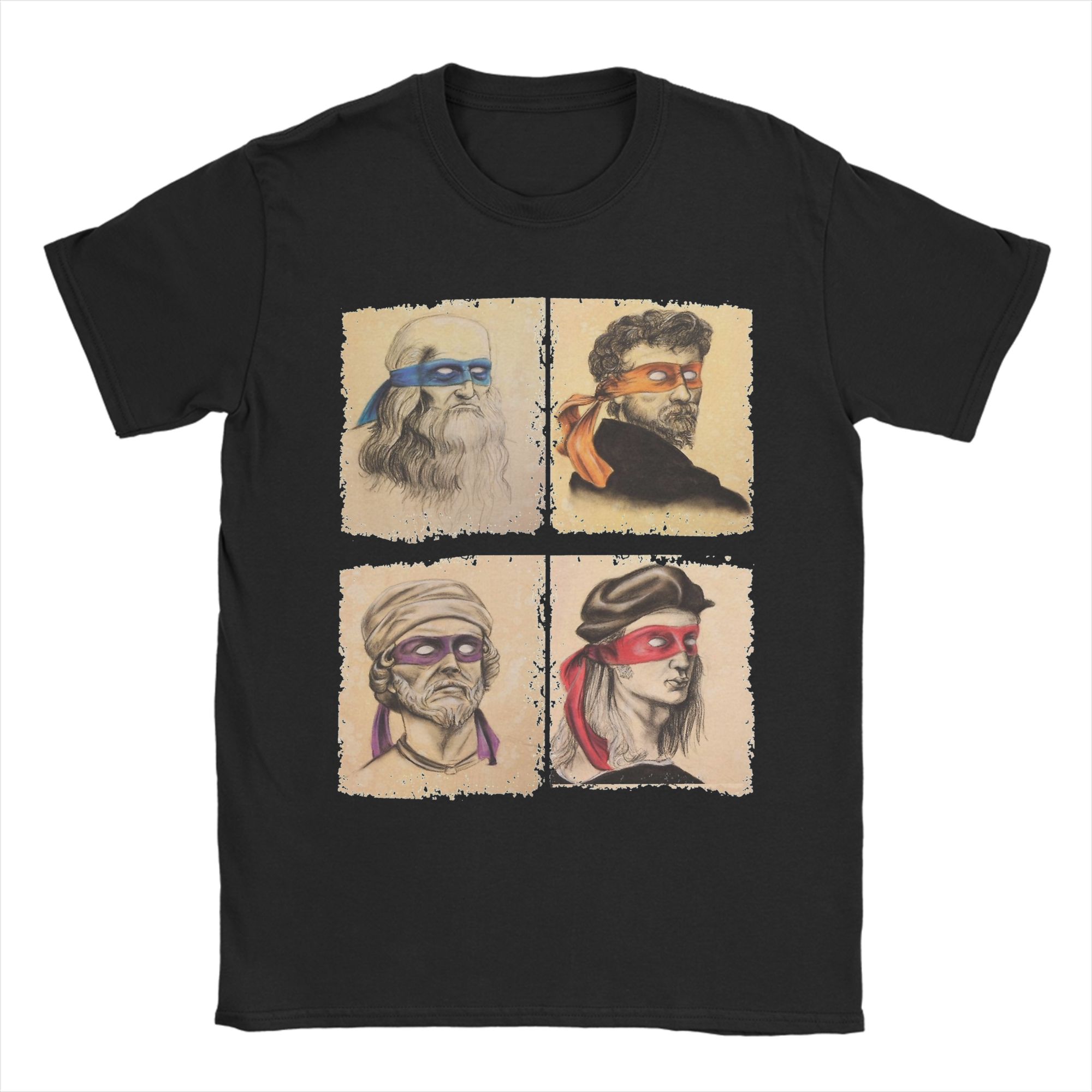 Science Turtles T Shirt Men Pu - Summer Renaissance Clothing 评论和价格