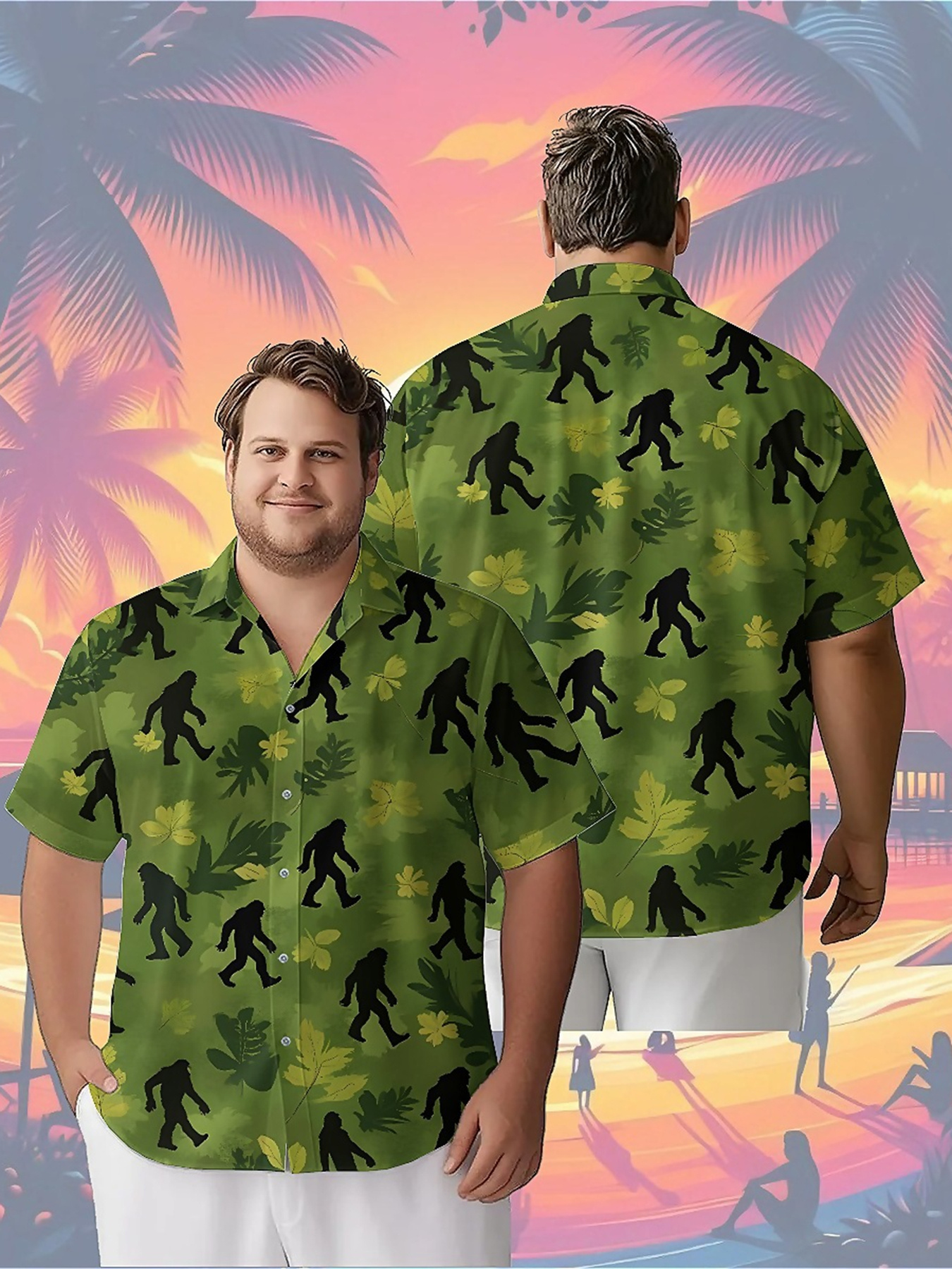 Men's Plus Size Hawaiian Shirt - Summer Clothing Patterns 评论和价格