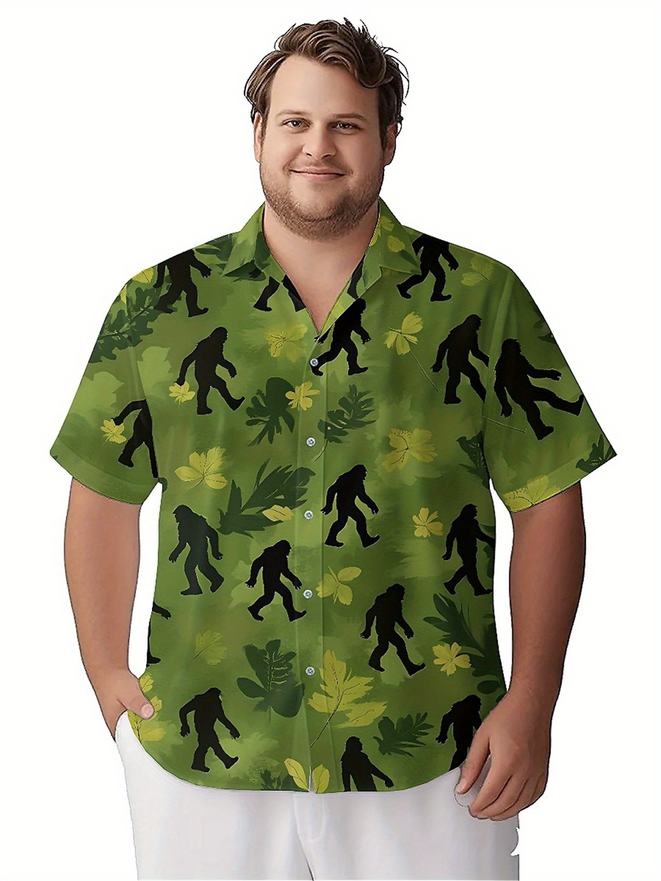 Men's Plus Size Hawaiian Shirt - Summer Clothing Patterns 评论和价格