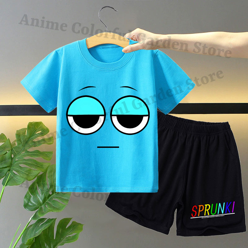 Sprunki 2pcs T-shirt and Short - Summer Kids Clothing 评论和价格