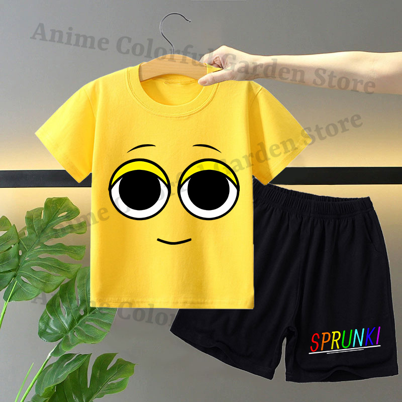Sprunki 2pcs T-shirt and Short - Summer Kids Clothing 评论和价格