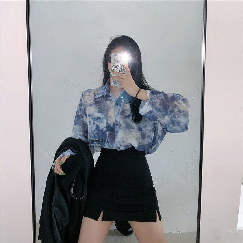 Shirts Women Fashion Tie Dye H - Summer Goth Clothing 评论和价格