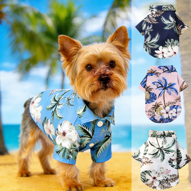 Hawaiian Style Pet Dog Clothe  - Summer Dog Clothing 评论和价格