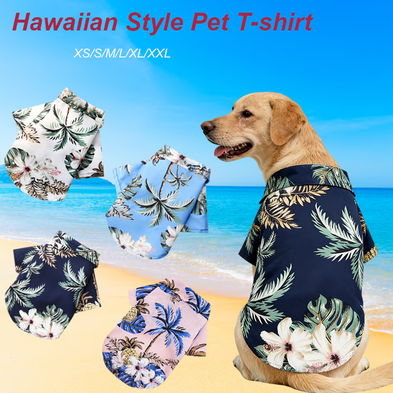 Hawaiian Style Pet Dog Clothe  - Summer Dog Clothing 评论和价格