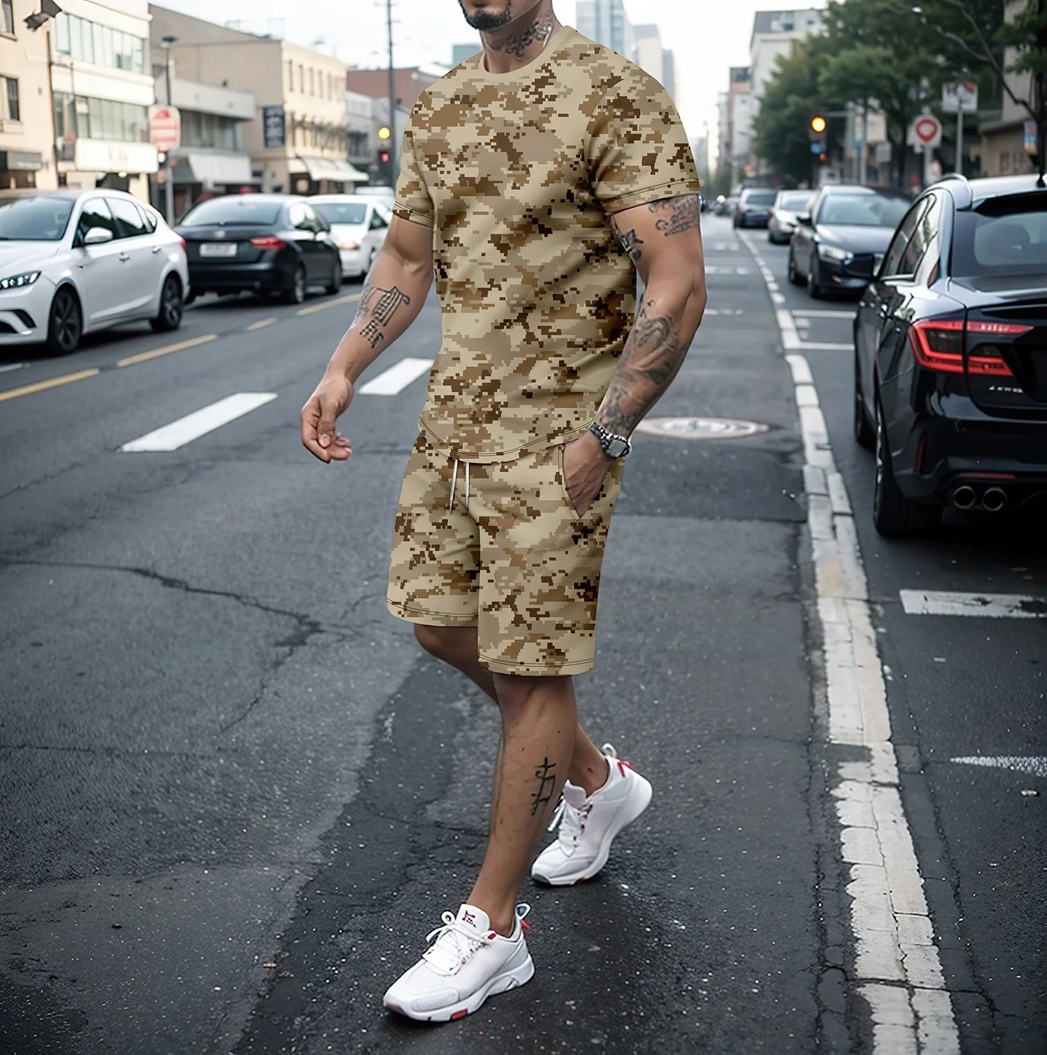 Camouflage Outdoor Tracksuits  - Summer Knit Clothing 评论和价格