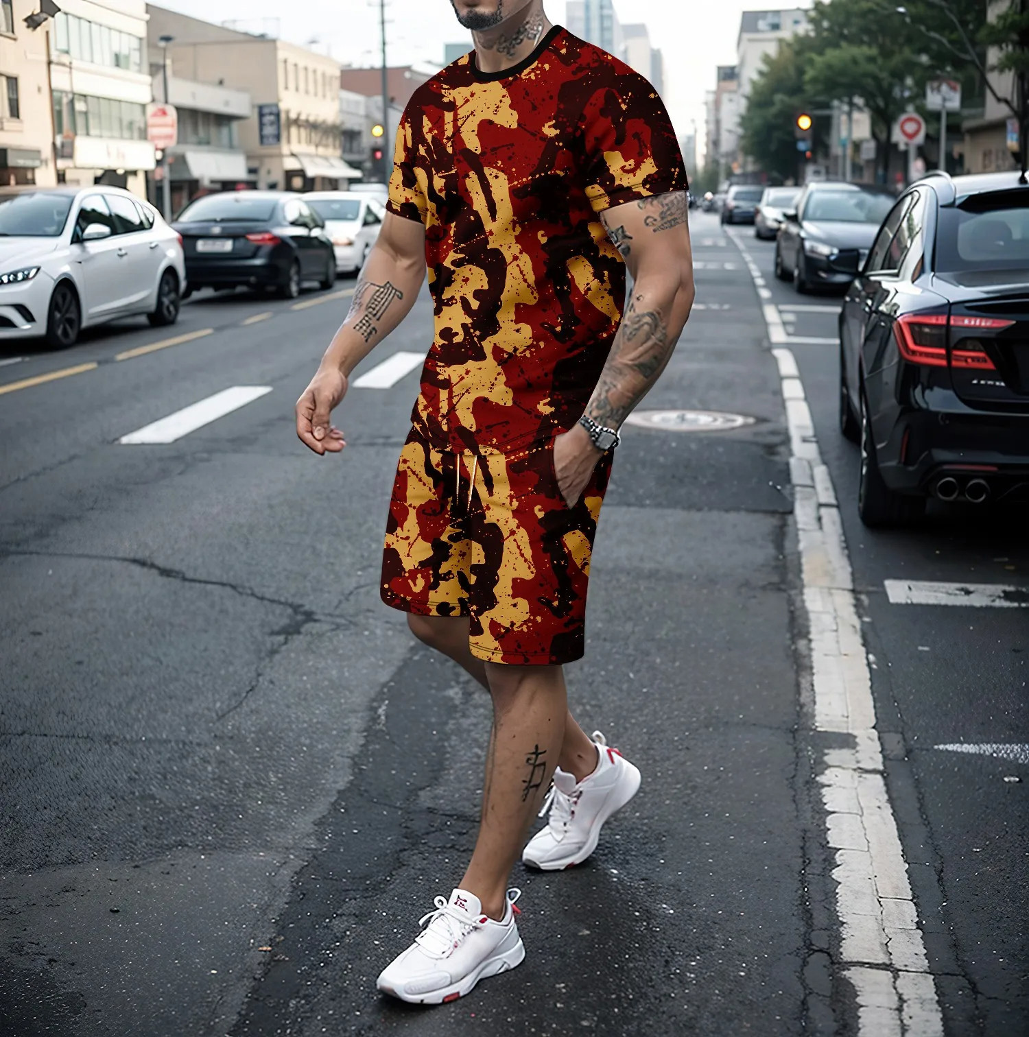 Camouflage Outdoor Tracksuits  - Summer Knit Clothing 评论和价格