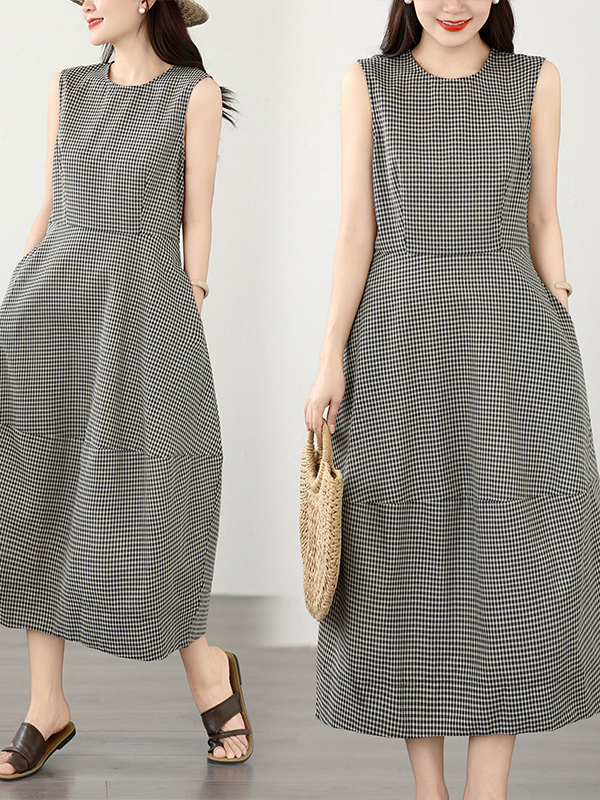 Slimming A-Line Vest Dress Sum - Summer Clothing Tagline 评论和价格